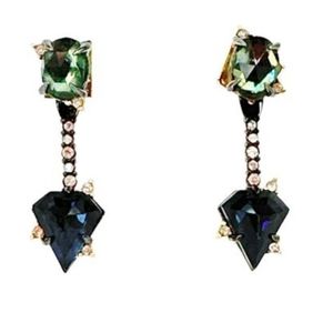 Alexis Bittar Double Stone Ear Jacket Earrings
